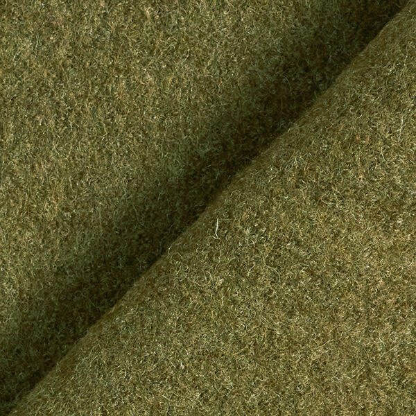 Woll-Walkloden Melange – oliv | Reststück 100cm