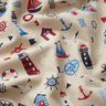 Dekostoff Halbpanama maritime Klassiker – natur/marineblau,  thumbnail number 2