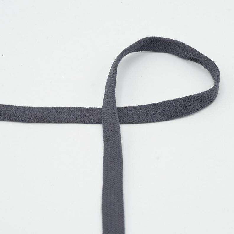 Flachkordel Hoodie Baumwolle [15 mm] – schwarzbraun,  image number 1