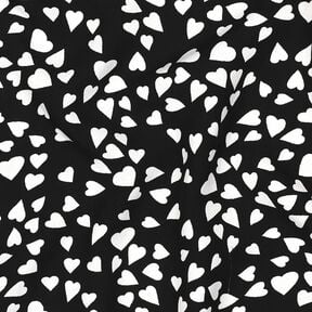LENZING&trade; ECOVERO&trade; Viskosestoff Herzen &ndash; schwarz/weiss, 