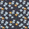 Baumwolljersey süße Blümchen – schwarzblau,  thumbnail number 1