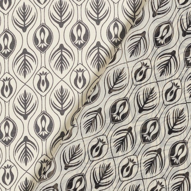 Chiffon Artdecomuster – schwarz/weiss,  image number 4
