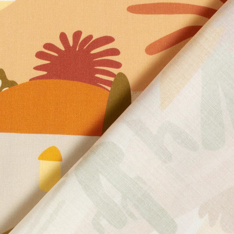 Viskose Popeline Landschaft &ndash; mandel/gelboliv,  image number 4