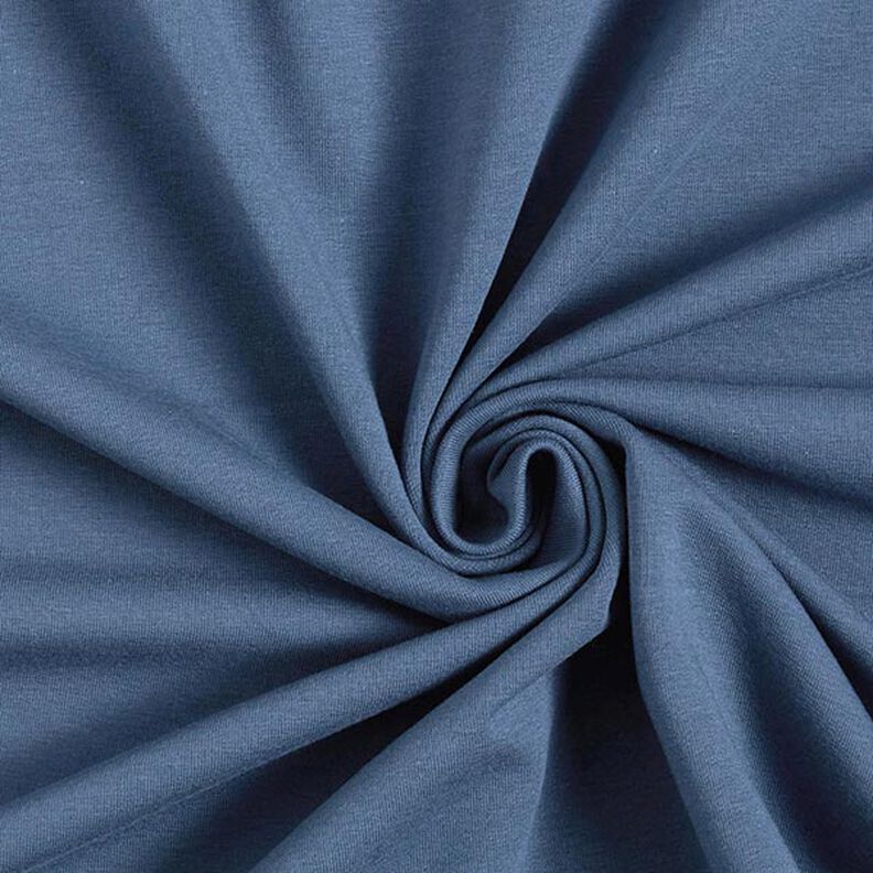 Leichter Baumwollsweat Uni – jeansblau, image number 1