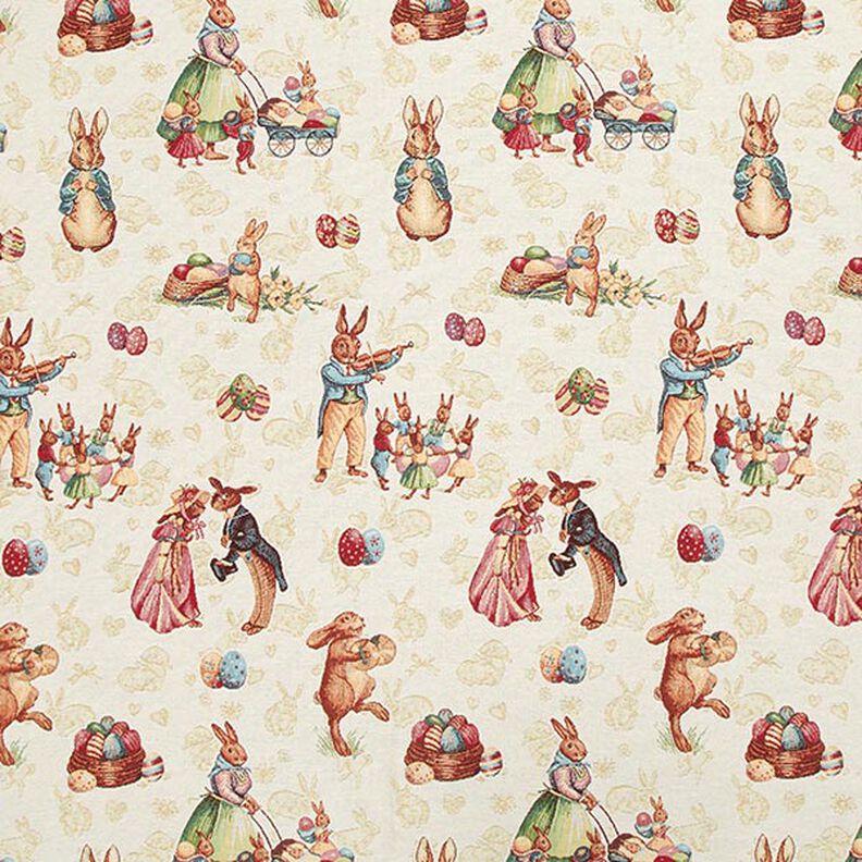 Jacquard Gobelin Osterhasen-Familie,  image number 1