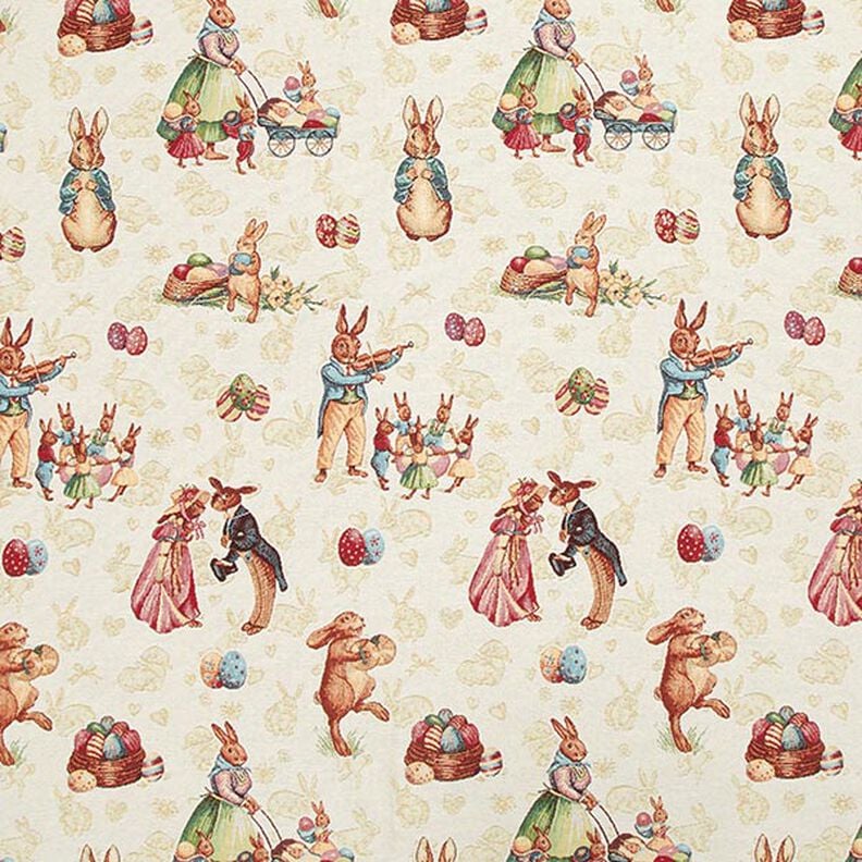 Jacquard Gobelin Osterhasen-Familie, image number 1