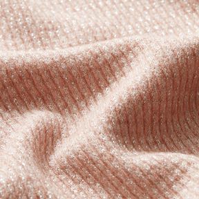 Rippenstrick Glitzer – hellaltrosa/silber, 