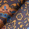 Hemdenstoff Retroblumen und Paisleymuster – nachtblau/karamell,  thumbnail number 4