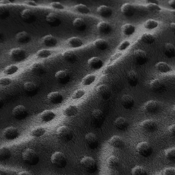 Kuschelfleece geprägte Punkte – schwarz, image number 2
