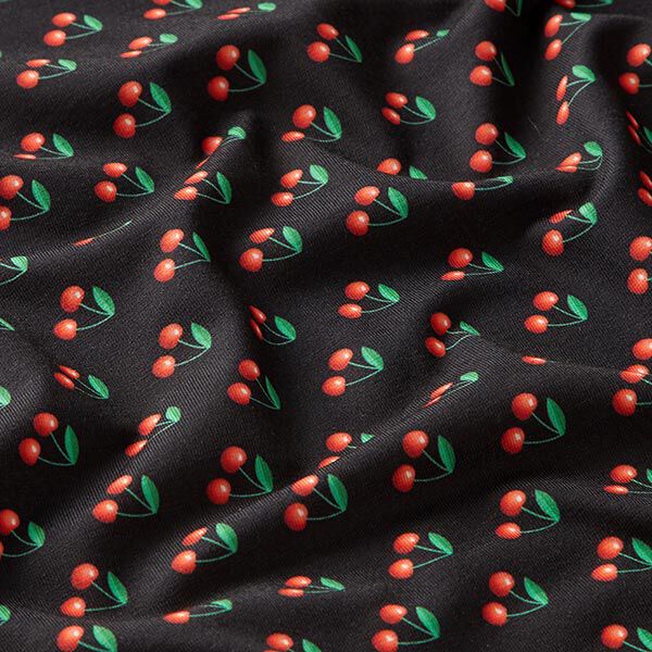 FRINGE ME Cherry – schwarz | Albstoffe | Hamburger Liebe, image number 2