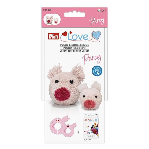 Pompon Schablone Schwein Percy | Prym Love, image number 1