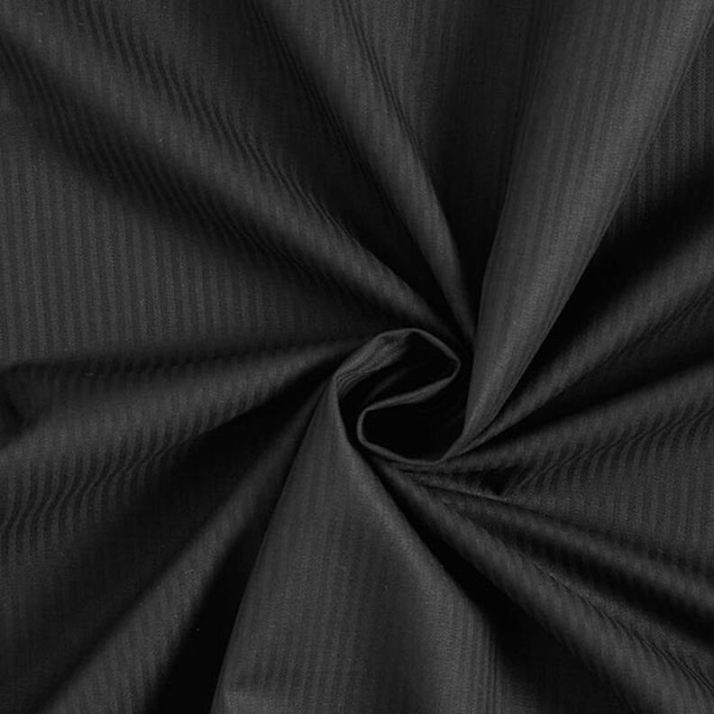 Hemdenstoff feine Streifen – schwarz,  image number 1