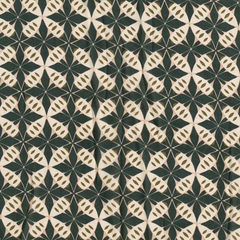 Chiffon Kreise und Rauten – schwarz/wollweiss,  image number 1