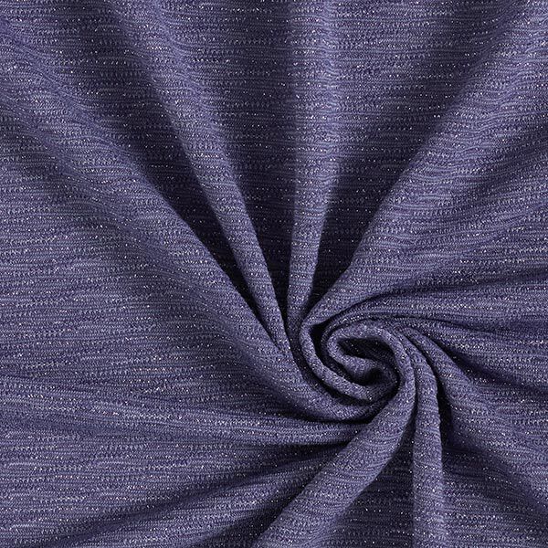 Welliger Feinripp Glitzerfäden – lila | Reststück 110cm