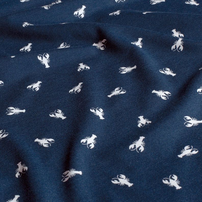Baumwolljersey Hummerkrabbe – marineblau,  image number 2