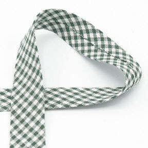 Schrägband Vichykaro [20 mm] – dunkelgrün, 