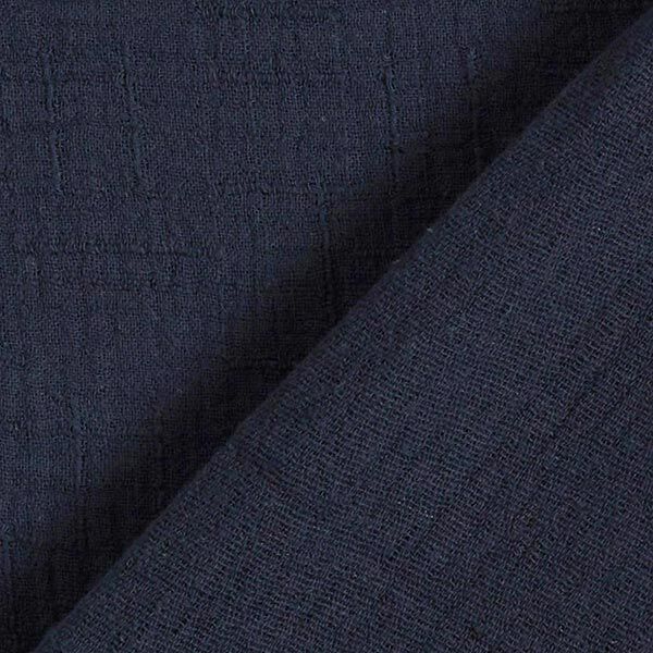 Bambus Musselin/ Doppel-Krinkel Gewebe Struktur – marineblau
