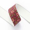 Gummiband Paisley [ 3,5 cm ] – himbeerrot/grün,  thumbnail number 2