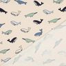 Baumwolljersey süße Wale | Poppy Fabrics – cashew/marineblau,  thumbnail number 4