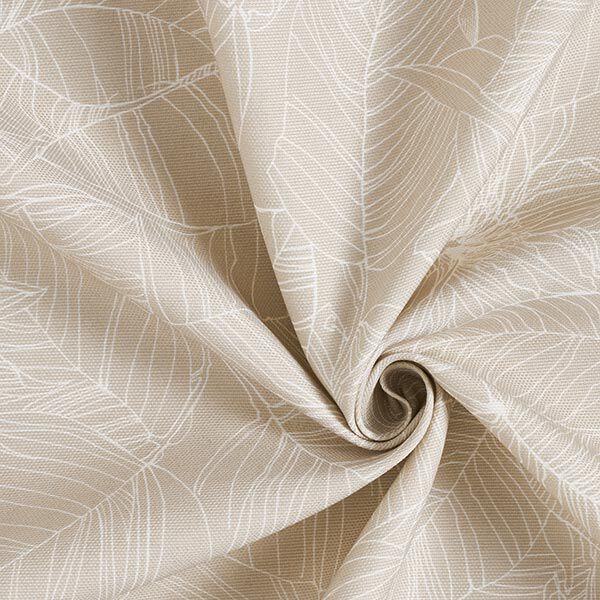 Outdoorstoff Canvas filigrane Blätter – beige, image number 3