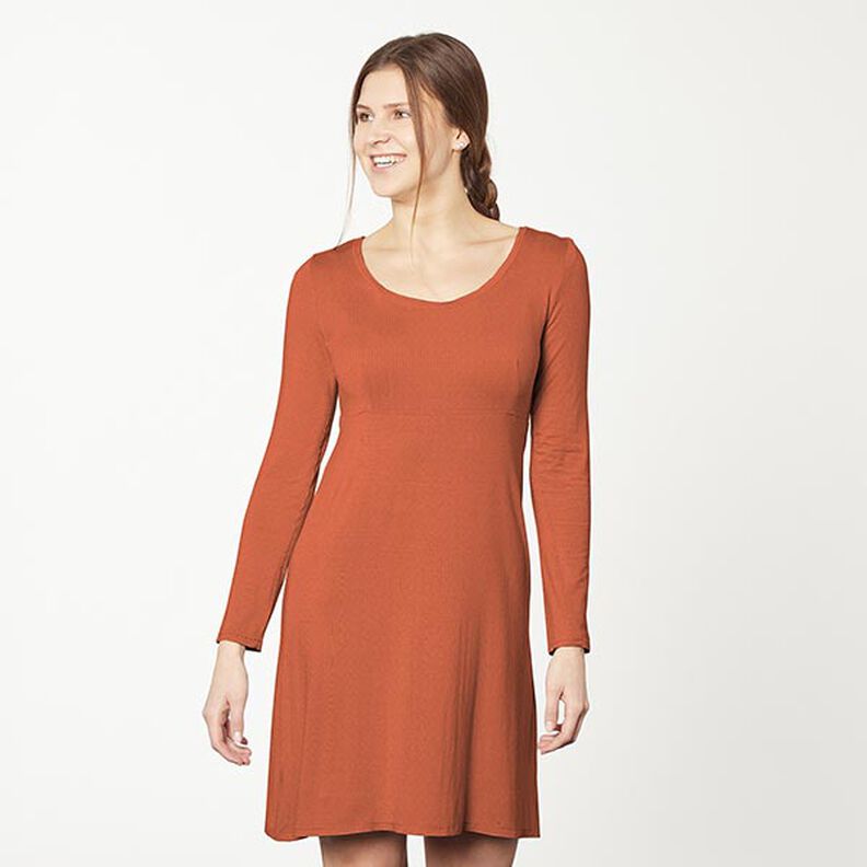 Baumwolljersey Medium Uni – terracotta,  image number 6