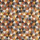 Dekostoff Halbpanama Dreiecke – braun/senf,  thumbnail number 1