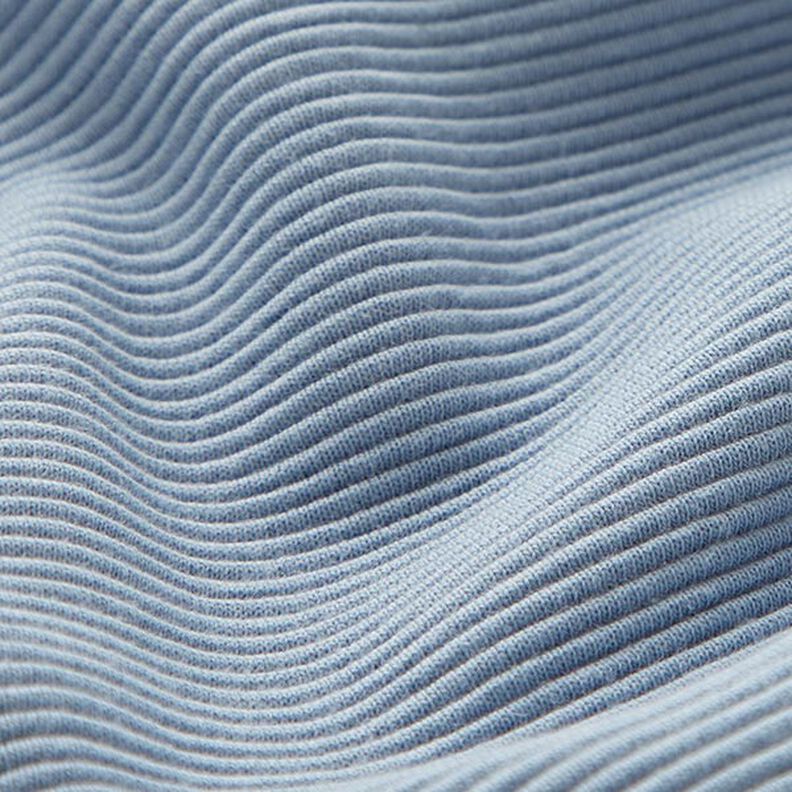 Ottoman-Rippenjersey Uni – hellblau,  image number 3