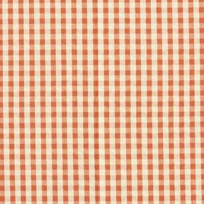 Seersucker Baumwolle gewebtes Karo – terracotta/hellbeige, 