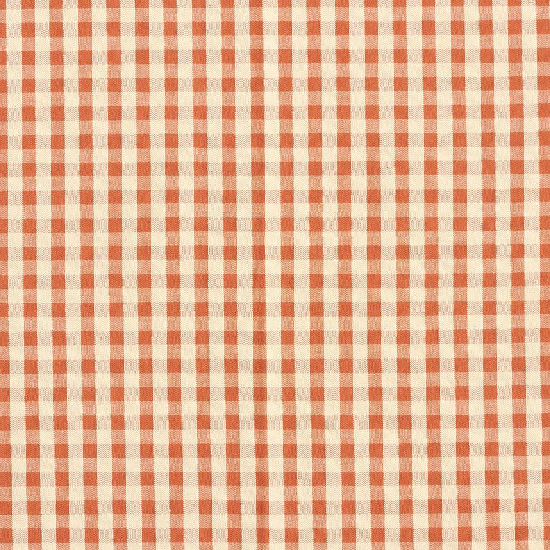 Seersucker Baumwolle gewebtes Karo – terracotta/hellbeige, image number 1