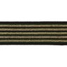 Gestreiftes Gummiband [ Breite: 25 mm ] – schwarz/gold,  thumbnail number 1