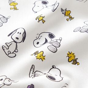 Baumwollpopeline Lizenzstoff Snoopy & Woodstock | Peanuts ™ – weiss, 