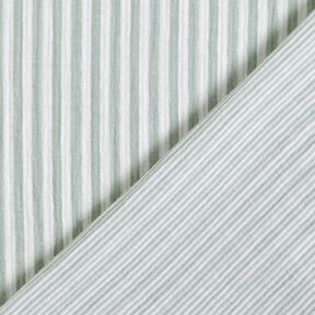 Musselin/ Doppel-Krinkel Gewebe Doubleface Streifen – schilf/weiss, 