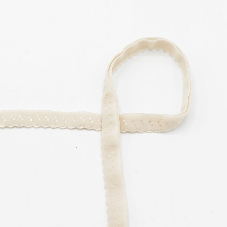 Elastisches Einfassband Spitze [20 mm] – beige,  image number 1