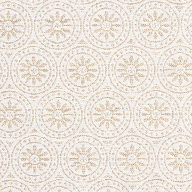 Outdoorstoff Jacquard Kreis-Ornamente – beige/wollweiss,  image number 1