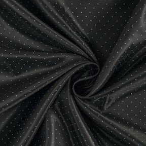 Futterstoff kleine Punkte – schwarz/hellblau, 