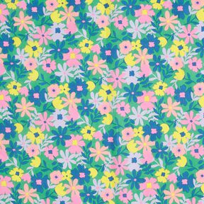 Beschichtete Baumwolle Pastellblumen | Poppy Fabrics – grasgrün/rosa, 