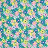 Beschichtete Baumwolle Pastellblumen | Poppy Fabrics – grasgrün/rosa,  thumbnail number 1