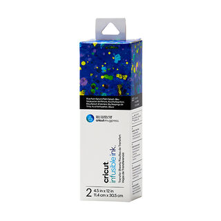 Cricut Joy Infusible Ink Transferbogen Paint Splash- 2 Bogen [ 11,4 x 30,5 cm ] – blau, 
