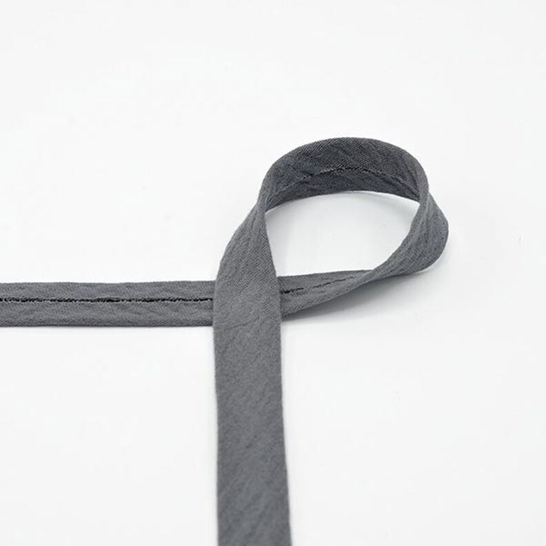 Schrägband Musselin [20 mm] – grau,  image number 1