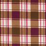 Dekostoff Halbpanama buntes Karo – mocca/traube,  thumbnail number 1