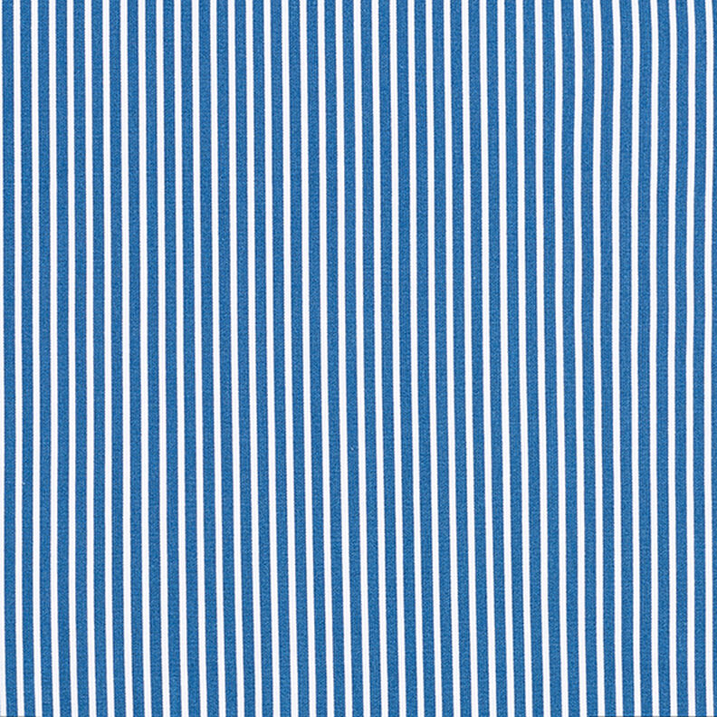 Baumwollpopeline Streifen – jeansblau/weiss,  image number 1