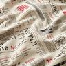 Dekostoff Halbpanama internationale Zeitung – natur/schwarz,  thumbnail number 2