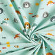 Baumwolljersey Tiergesichter unterwasser – aquablau,  thumbnail number 3