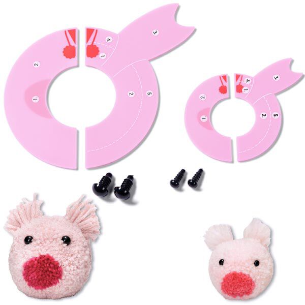 Pompon Schablone Schwein Percy | Prym Love, image number 2