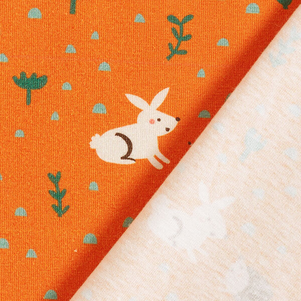Baumwolljersey Hase und Igel Digitaldruck | PETIT CITRON – orange, image number 4