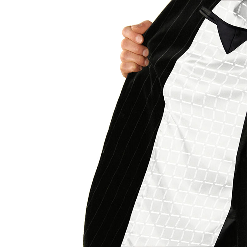 Futtertaft Jacquard Karo mit Glanzeffekt – weiss, image number 5