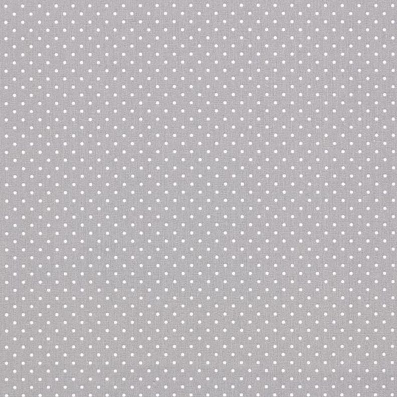Baumwollpopeline kleine Punkte – grau/weiss,  image number 1