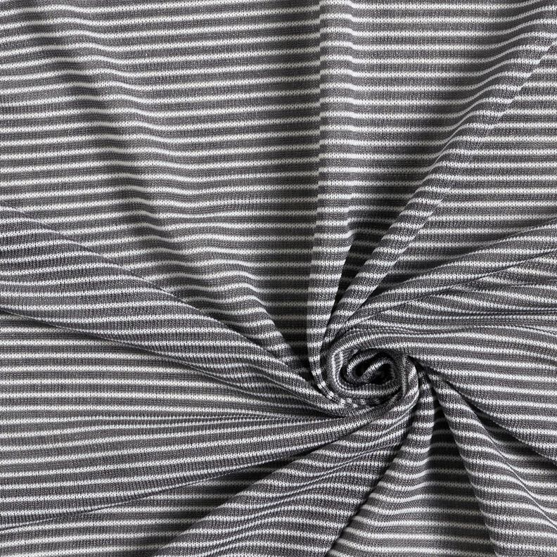 Feinstrick schmale Streifen – altsilber/weiss,  image number 3