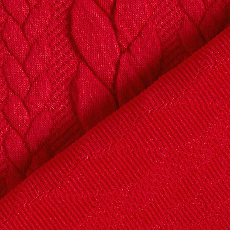 Jerseyjacquard Cloqué Zopfmuster – rot,  image number 4