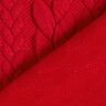 Jerseyjacquard Cloqué Zopfmuster – rot,  thumbnail number 4